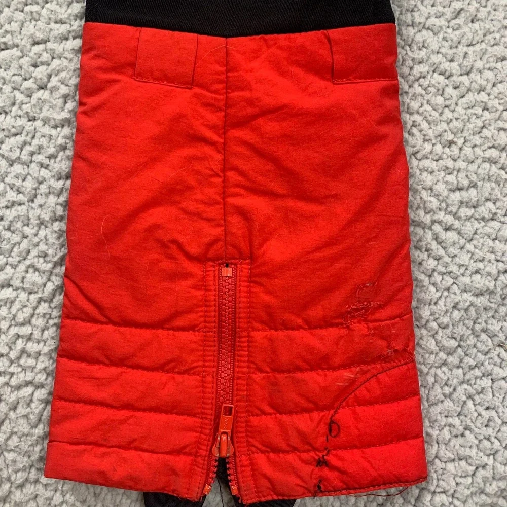 Vintage Profile Ski Pants Youth 12 Black Red Wool‎ Blend Stirrup Insulated